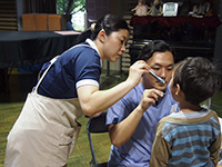 地域の保育園での園児達の歯科健診の様子